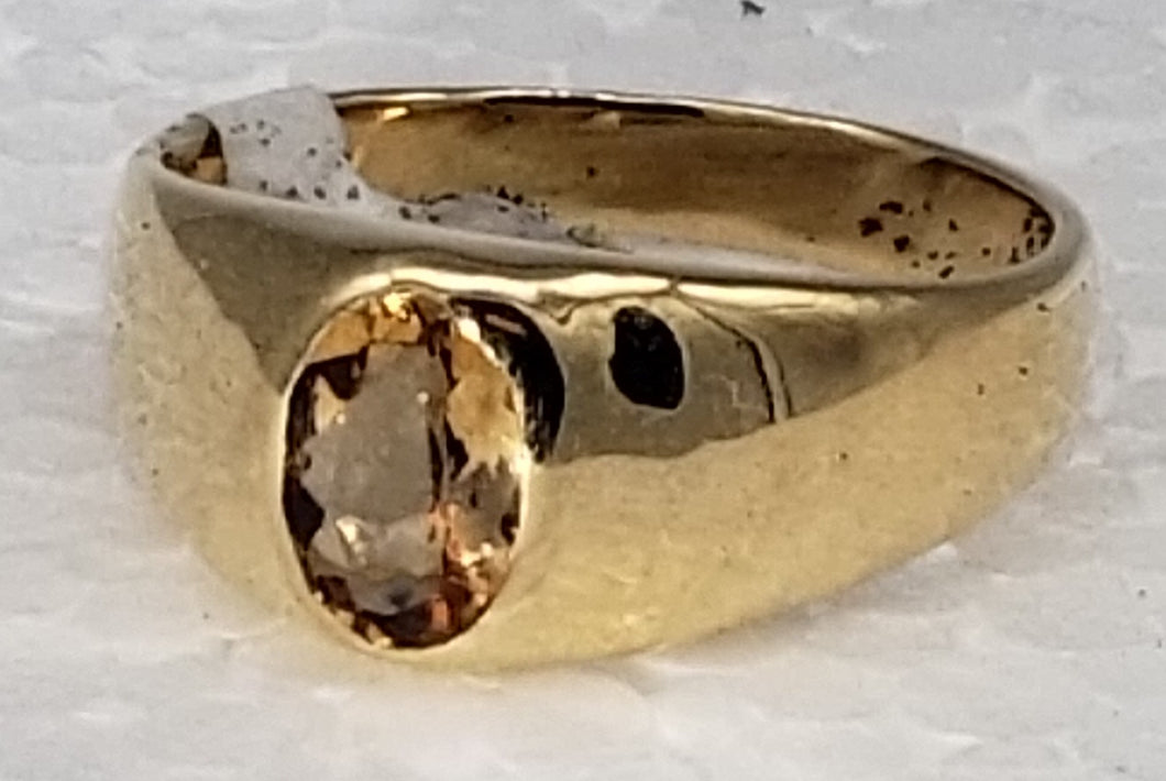 Imperial Topaz 14K yellow gold ring