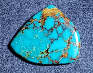Turquoise red web cabochon