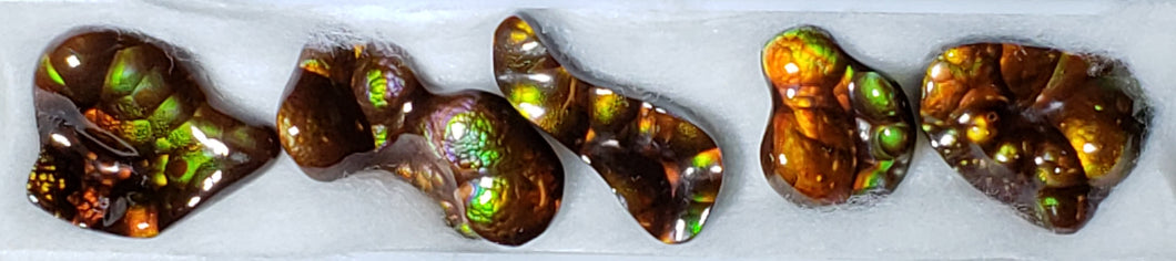 Fire Agate suite of 5