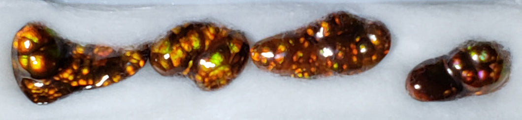 Fire Agate suite of 4