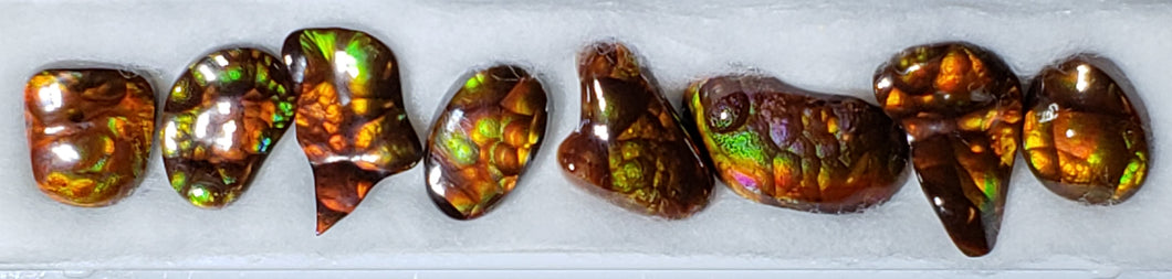 Fire Agate suite of 8
