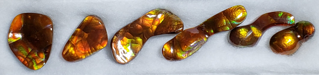 Fire Agate suite of 6