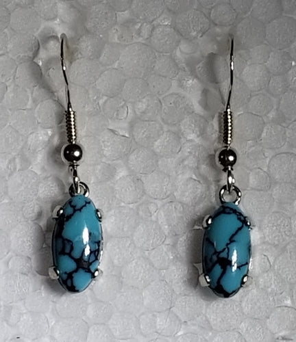 Spiderweb Turquoise Sterling Earrings